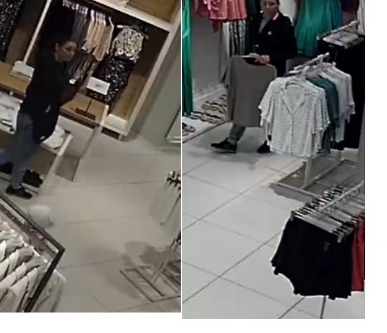 Ełk. Policja poszukuje kobiety podejrzanej o kradzież ubrań w galerii handlowej. Opublikowano zapis monitoringu [ZDJĘCIA]