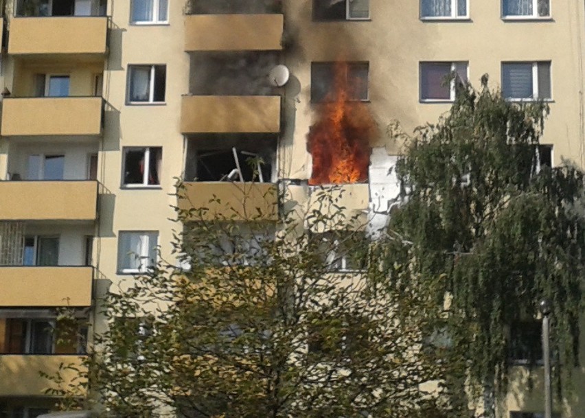 Pożar w bloku na ul. Łepowskiego na Prądniku Czerwonym w...