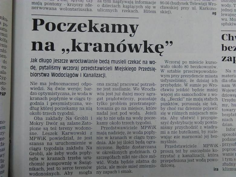 Powódź we Wrocławiu. Tak wyglądała stolica Dolnego Śląska 14 lipca 1997 r.