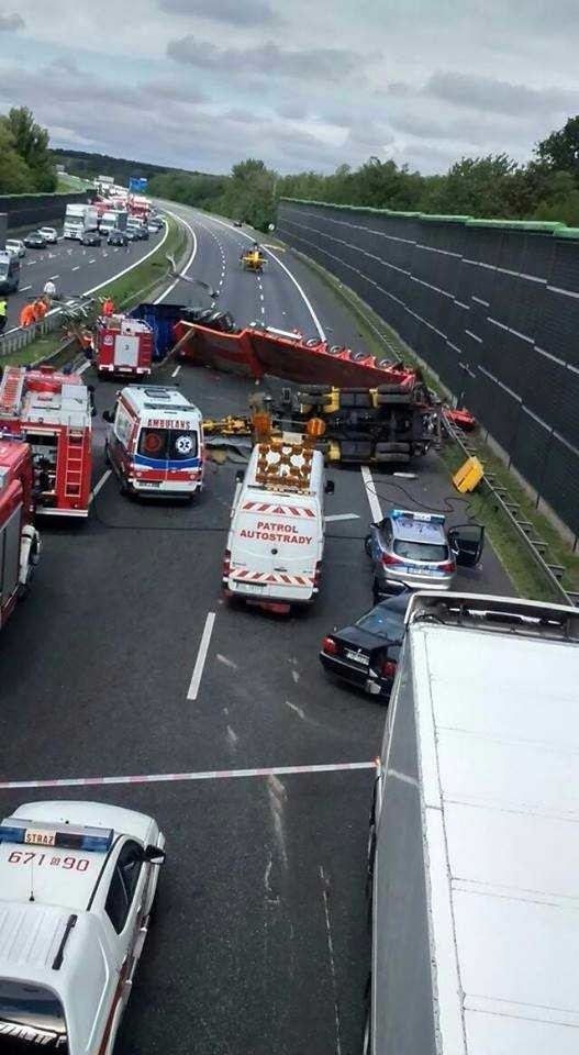 Wypadek na A4 w Zabrzu