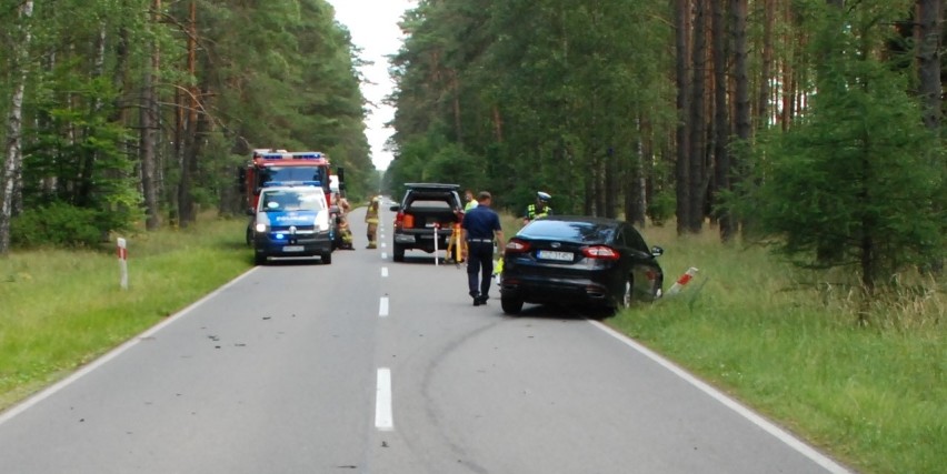 Człuchowscy policjanci wyjaśniają okoliczności wypadku...