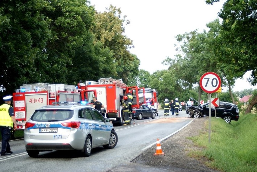 Wypadek w Rogowie w powiecie brzezińskim. Dwie osoby ranne w...