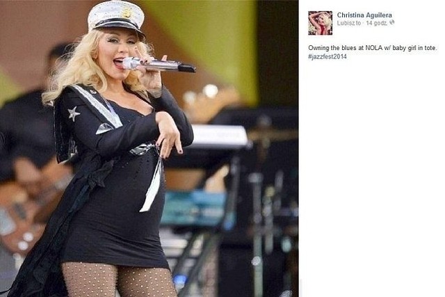Christina Aguilera w ciąży. Piosenkarka urodzi córeczkę! (fot. screen Facebook.com)