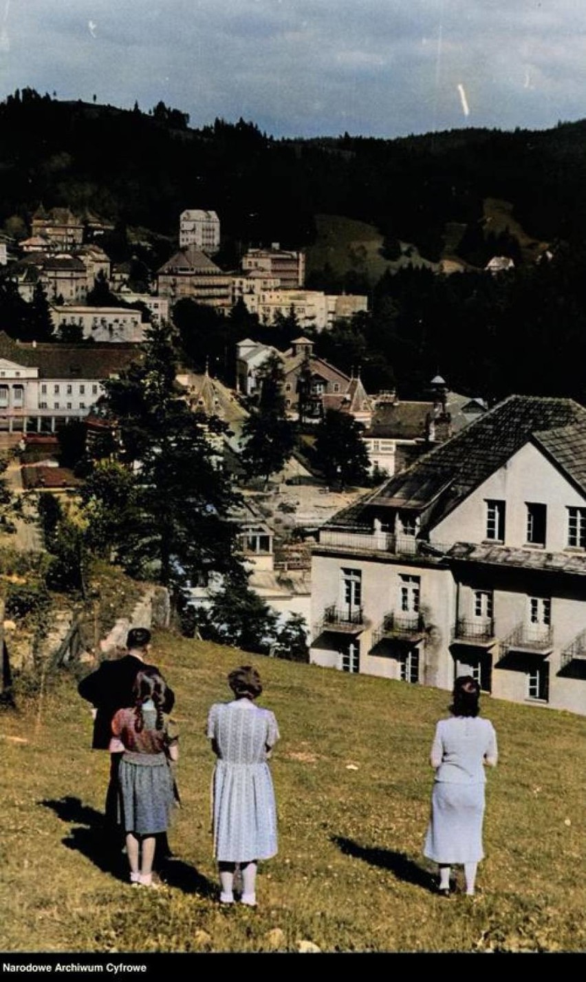 Krynica-Zdrój, Muszyna i Żegiestów na archiwalnych fotografiach. Zobacz jak dawne uzdrowiska wyglądałyby w kolorze [ZDJĘCIA]