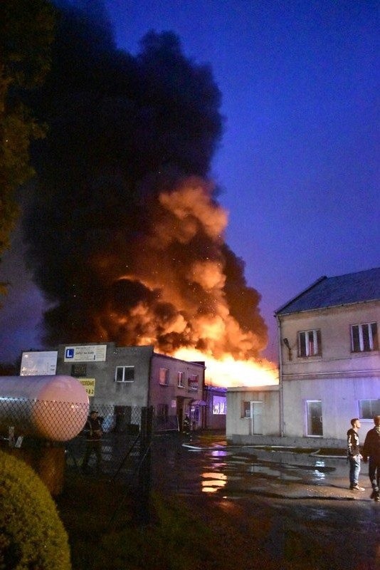 Pożar w Kłobucku przy ul. Zamkowej