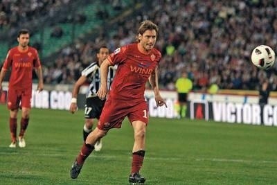 Francesco Totti (Roma) w meczu z Udinese Fot. PAP/EPA/LANCIA