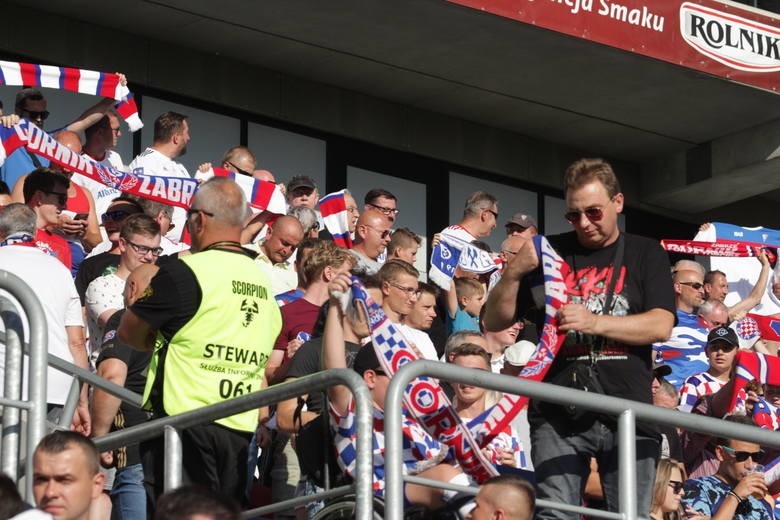 26.07.2019. Kibice na meczu Górnik Zabrze - Zagłębie Lubin....