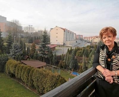 Krystyna Targosz pokazuje miejsce, gdzie ma powstać pawilon FOT. ANNA KACZMARZ