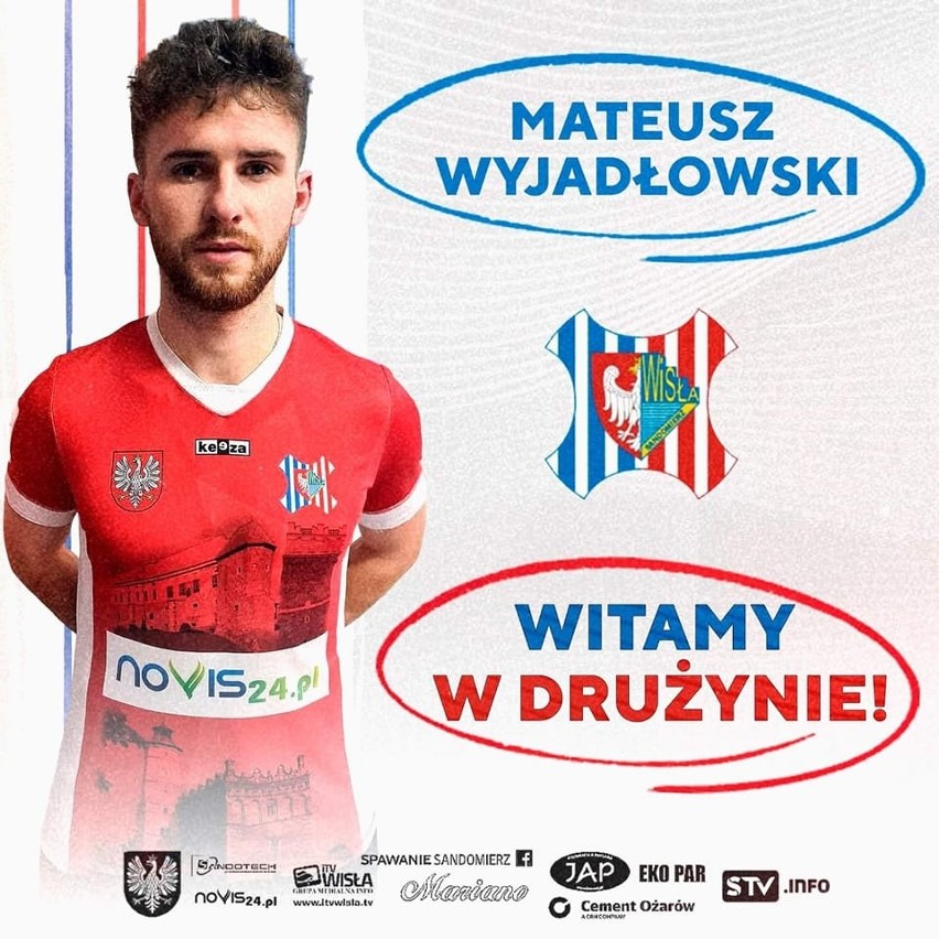 Kolejny transfer Wisły Sandomierz. Dołączył Mateusz Wyjadłowski. To były zawodnik Jagiellonii Białystok i Stali Mielec. Grał w Ekstraklasie