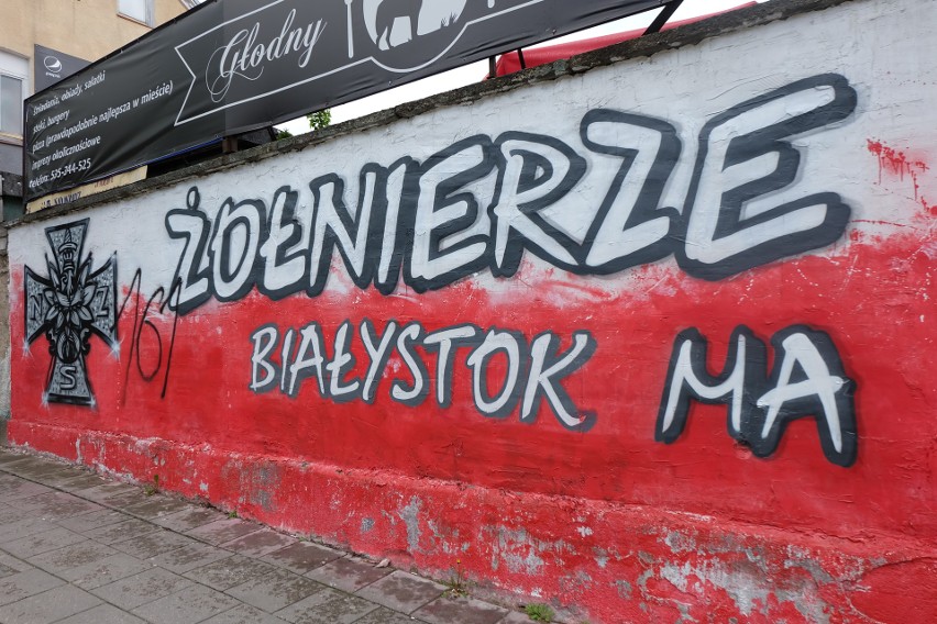 Mural Żołnierzy Wyklętych w Białymstoku znów zniszczony....