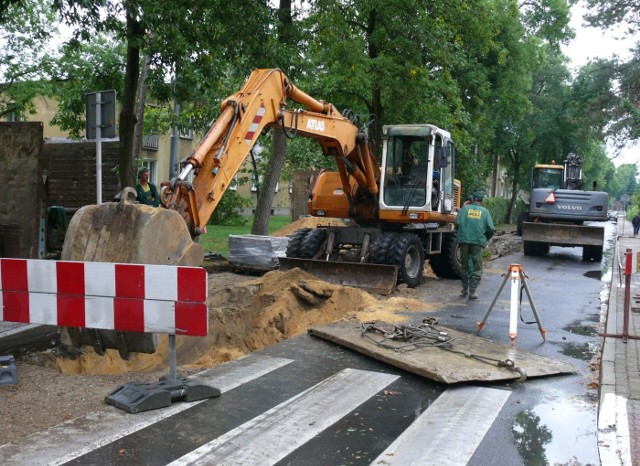 Prace na ulicy Skoczyńskiego.