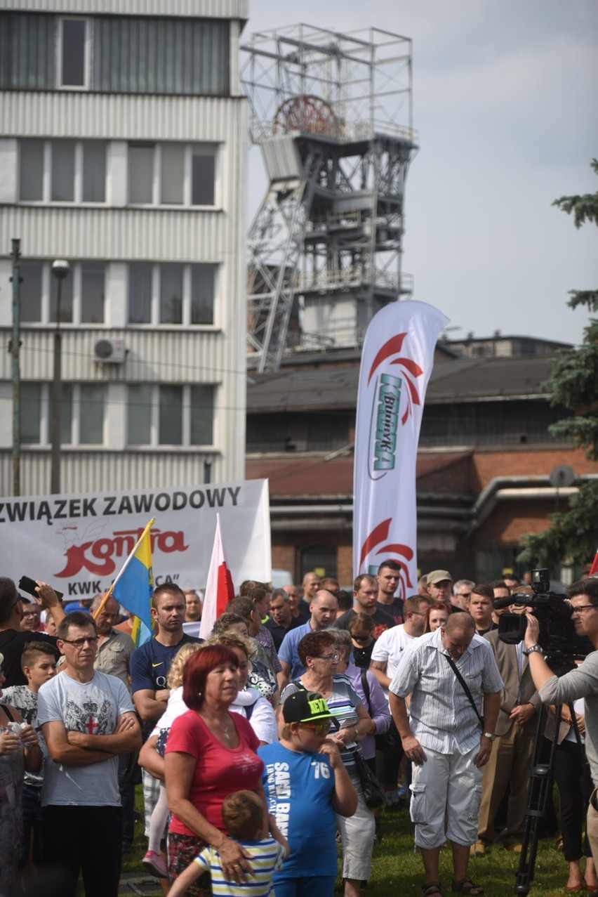 Protest przeciwko sprzedaży kopalni Makoszowy Zabrze