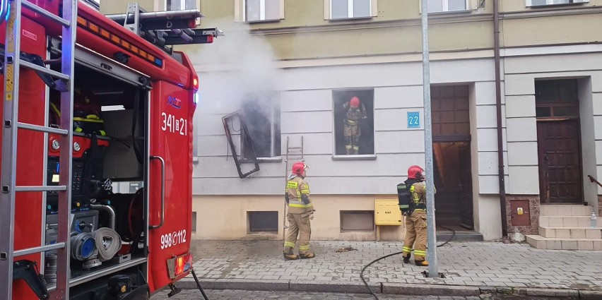 Pożar mieszkania w Słupsku.