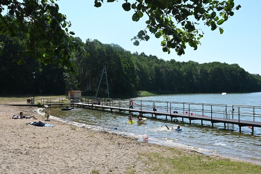 Kąpielisko nad jeziorem Obłęże.