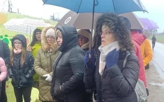 Wolontariusze, właściciele i aktywiści protestowali przed...