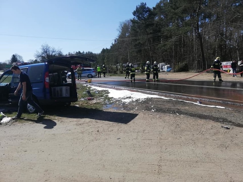 Groźny wypadek u zbiegu ul. Łaskiej i ul. Józefów w Konstantynowie