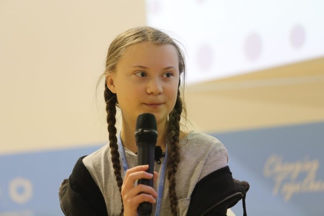 Greta Thunberg podczas COP w Katowicach