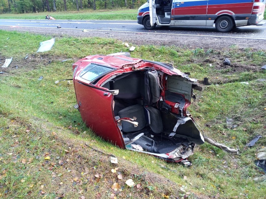 Suchowolce. Wypadek dwóch samochodów na DK nr 66 Bielsk Podlaski - Kleszczele. Dwójka dzieci oraz kierowca w szpitalu (zdjęcia)