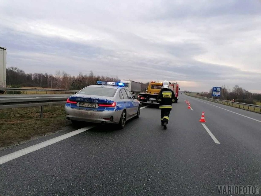 Autostrada A4. Wypadek na terenie powiatu opolskiego....