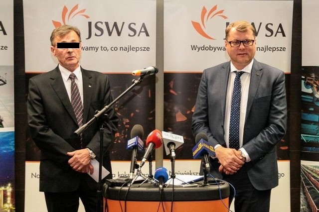 Na zdjęciu od lewej: wiceprezesJSW, Józef P., i prezes JSW, Tomasz Gawlik