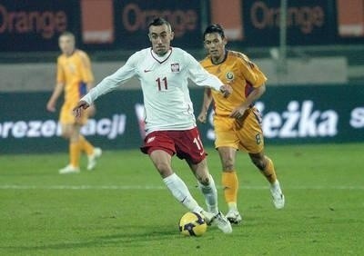 Ireneusz Jeleń w listopadowym meczu z Rumunią w Warszawie Fot. Michał Klag