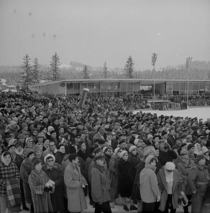 Tak wyglądały zawody FIS w 1962 roku w Zakopanem. Pod...