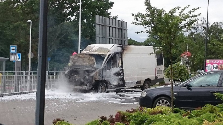 Pożar busa na Zwycięskiej, Wrocław, 15.07.2016