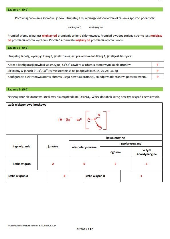 Próbna matura 2018 z Chemii Echa Dnia [ODPOWIEDZI ARKUSZ - POZIOM ROZSZERZONY]