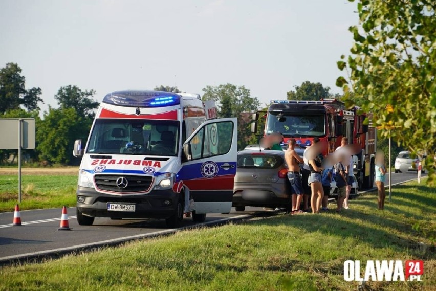 Groźny wypadek na drodze Oława - Strzelin. Jedna osoba ranna