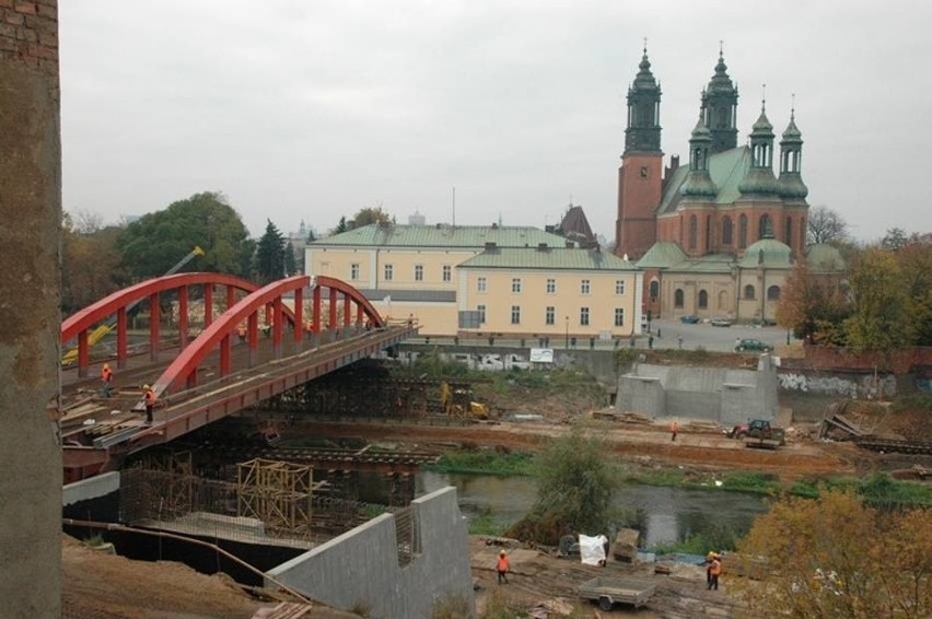 Budowa mostu Biskupa Jordana w Poznaniu