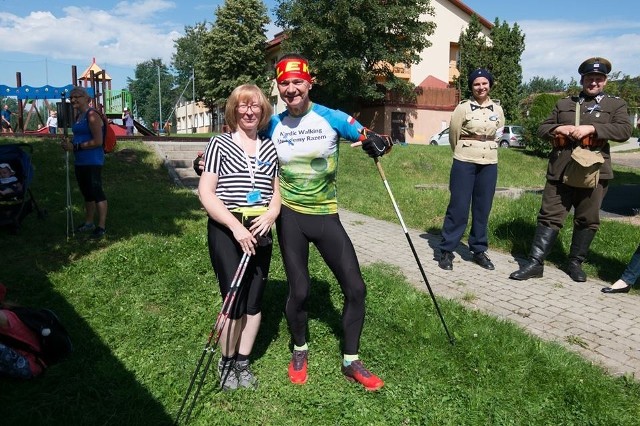 Anna Opałek-Bassara z Krzysztofem Człapskim, mistrzem Polski w nordic walking