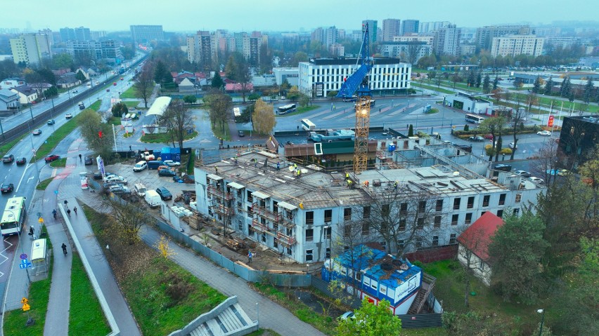 Kraków. Budują kolejny prywatny akademik. Tym razem betonowy kolos rośnie przy rondzie Czyżyńskim
