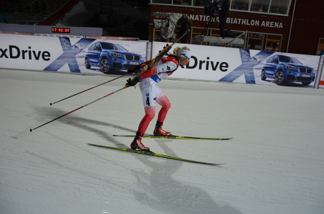 Krystyna Guzik podczas biegu długiego w Oestersundzie