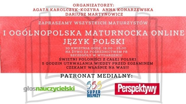 Maturnocka z języka polskiego, czyli maturalna powtórka online