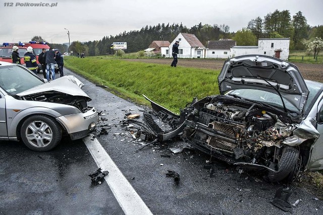 Zdjęcie z wypadku pod Polkowicami.