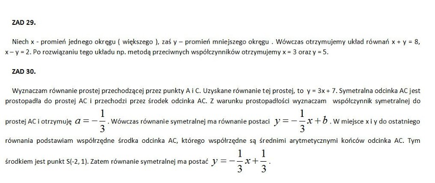 Matura próbna OPERON 2014 z matematyki.