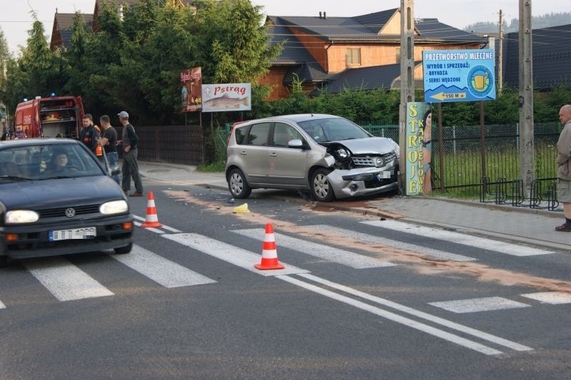 Wypadek w Białce Tatrzańskiej. Kobieta zasłabła za kierownicą [ZDJĘCIA]
