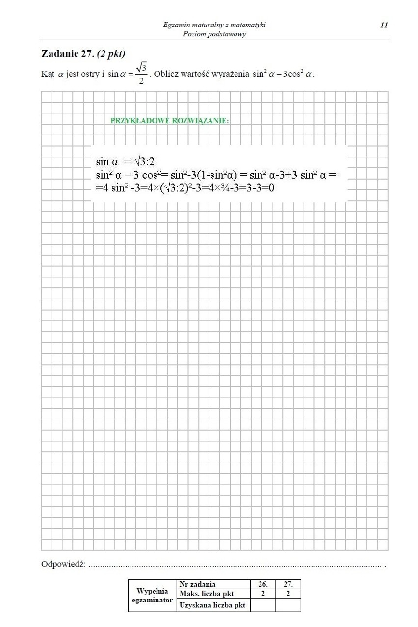 MATURA 2013 z CKE. Matematyka - poziom podstawowy [ARKUSZE, ODPOWIEDZI]