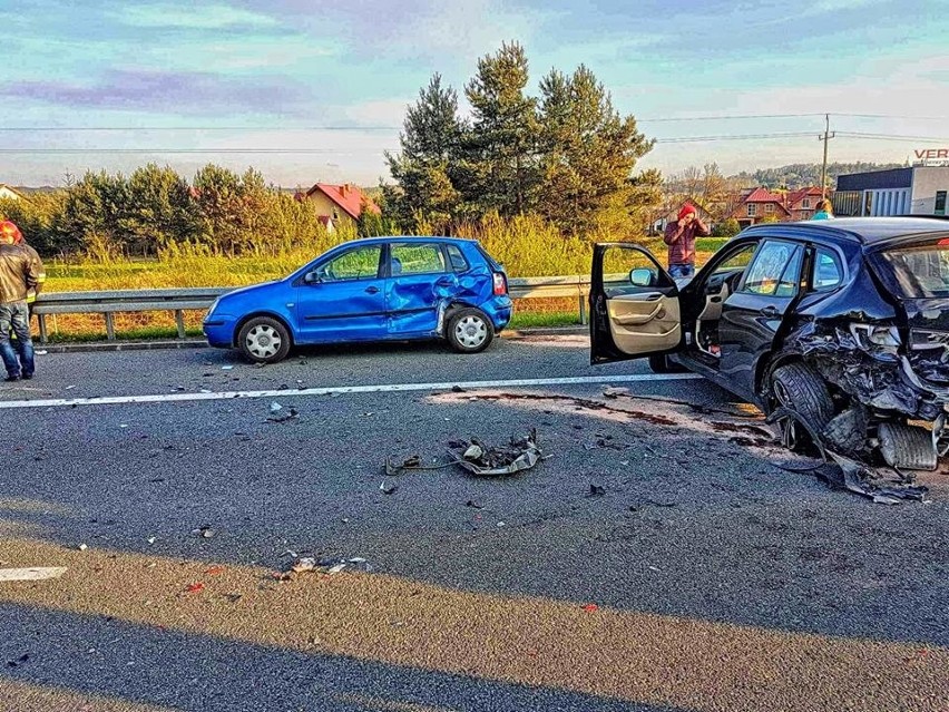 Karambol ośmiu aut na A4