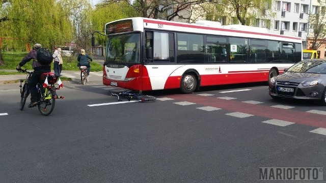 Autobus MZK potrącił rowerzystę.