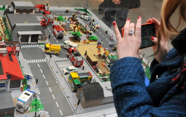 Wystawa budowli z klocków lego w „Drukarni”Budowle z klocków Lego
