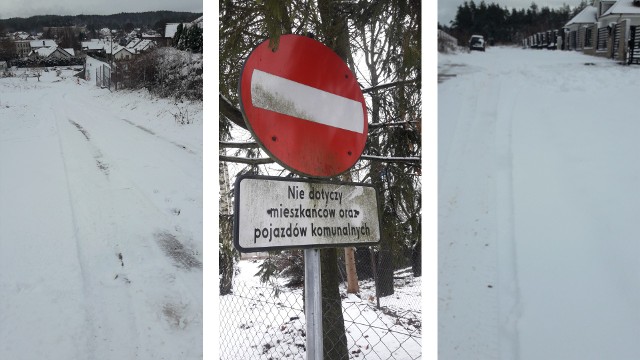 Tak wyglądała ulica Parkowa kilka dni temu, kiedy spadł pierwszy śnieg.