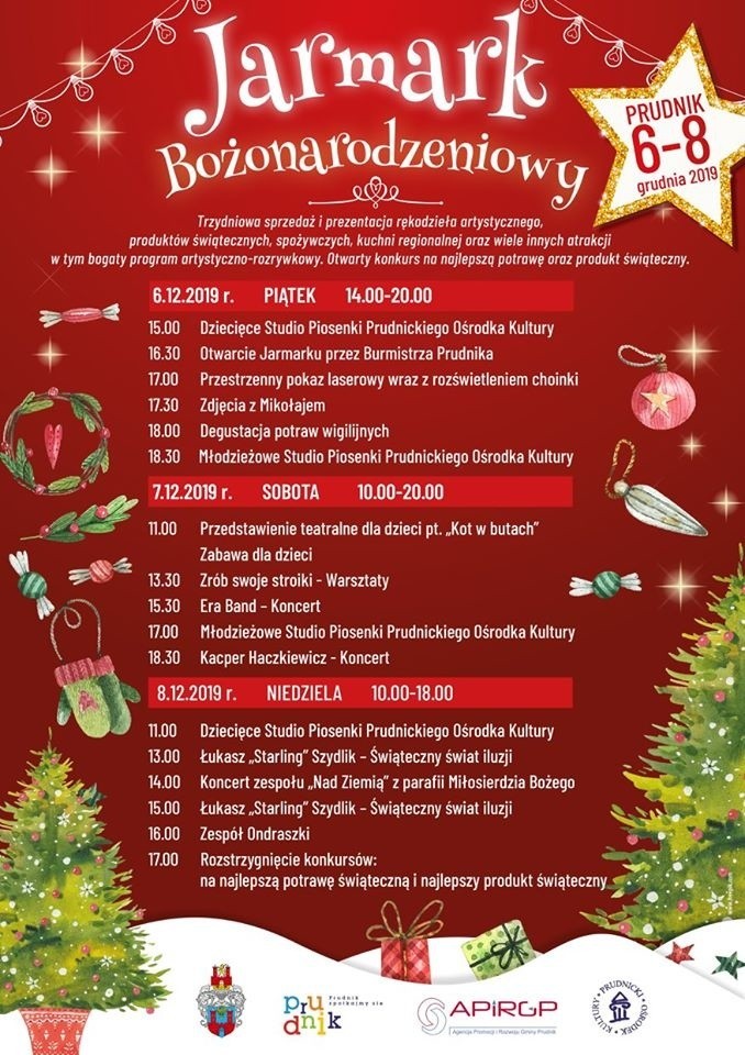 Jarmark świąteczny w Prudniku. Trzy dni pokazów, degustacji i świątecznych niespodzianek