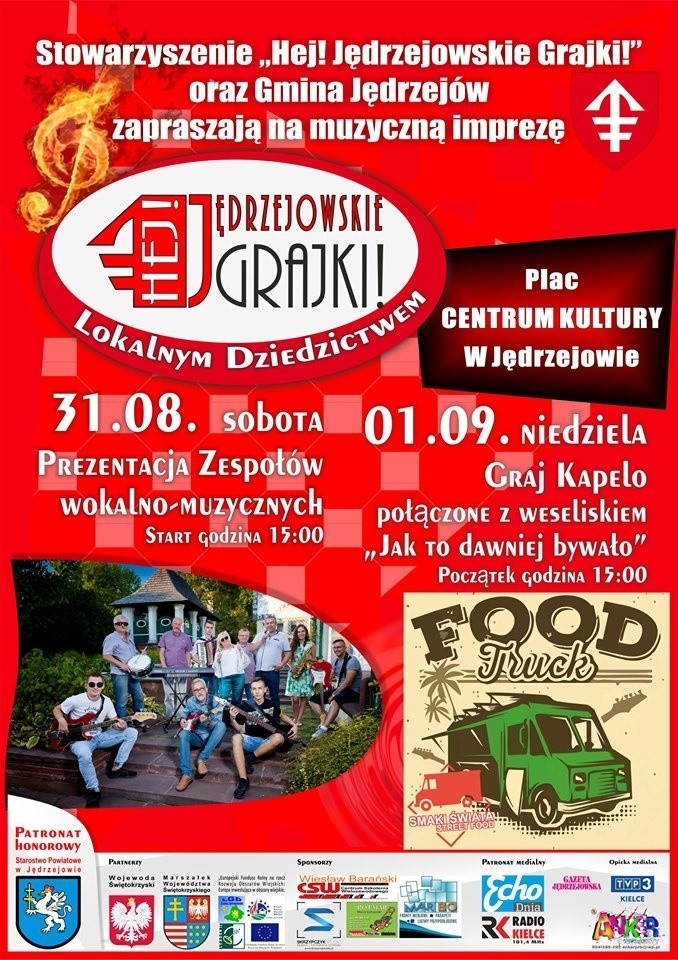 "Hej! Jędrzejowskie grajki lokalnym dziedzictwem" - dwudniowa impreza muzyki i jedzenia