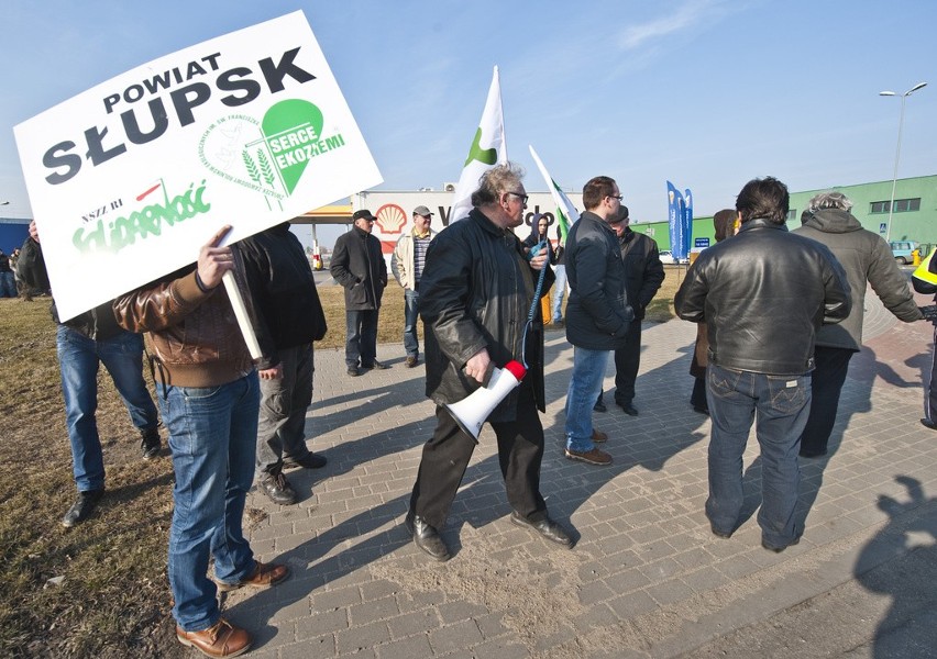 Rolnicy znowu blokowali Koszalin