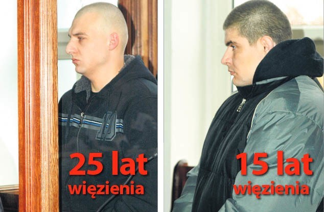 Podczas odczytania wyroku Daniel Słowikowski (z lewej) zachował kamienną twarz. Tobiasz Maroń uśmiechnął się, kiedy usłyszał wyrok o 10 lat niższy, niż jego kolega.