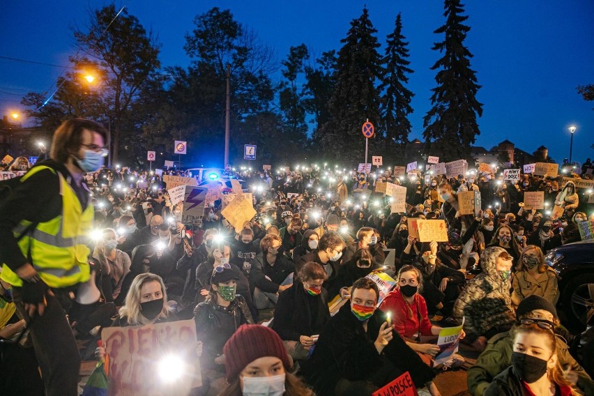 Strajk kobiet w Krakowie. Blokada pod Jubilatem