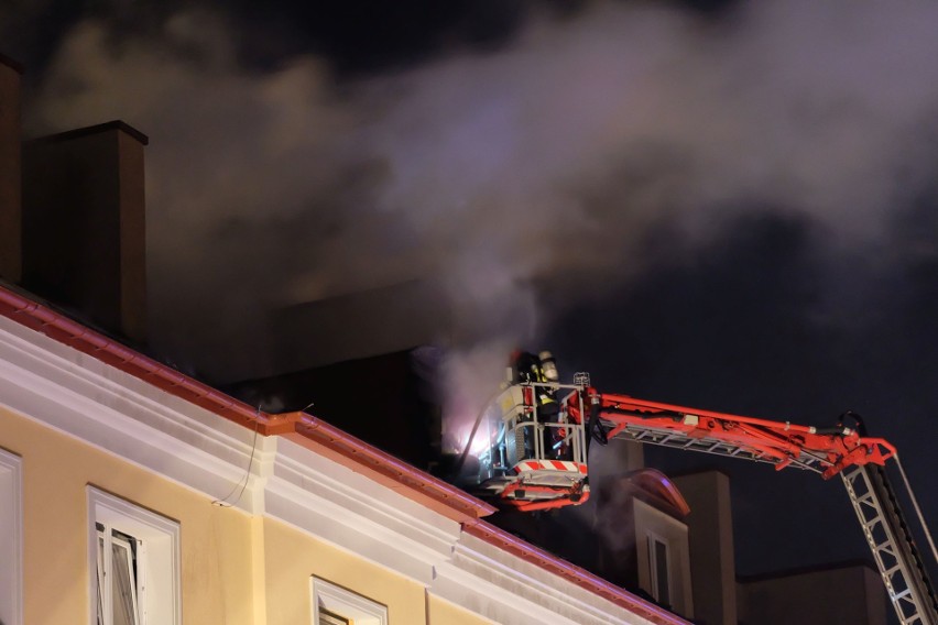 Pożar kamienicy przy ul. Lipowej 16 w Białymstoku