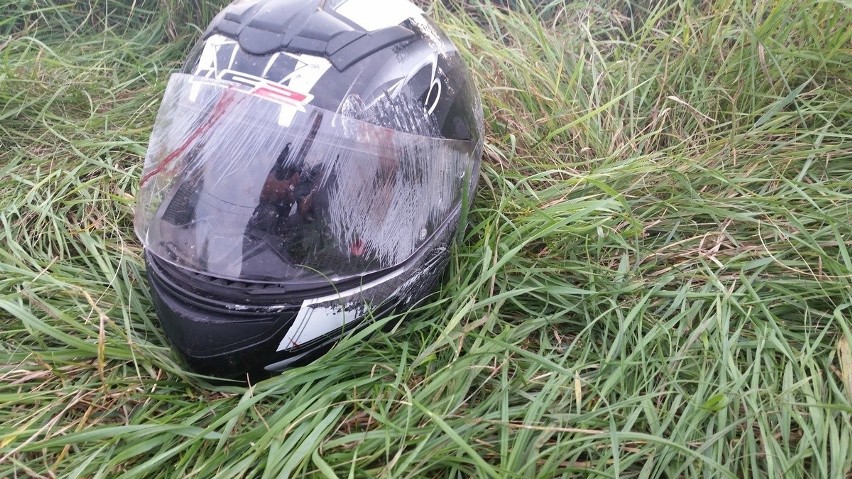 Wypadek pijanego motocyklisty w Czołowie