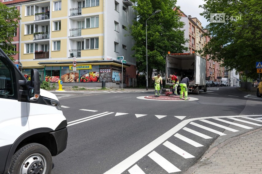 Szczecin. Stare Miasto. Dużo zmian dla pieszych i kierowców. Powstało m.in. rondo